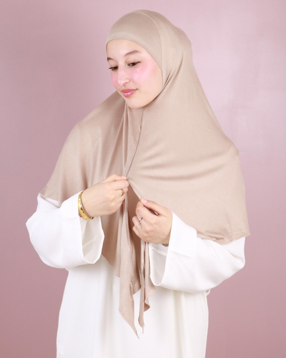 Hijab à enfiler avec Zip sans épingles en Jersey